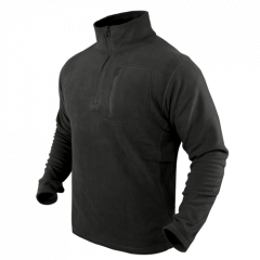 CONDOR - džemperis "Zip fleece pullover" Black-607-002
