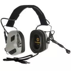 EARMOR M32 PLUS Military Tactical Hearing Protection with Communication Grey-M32-GY-PLUS-EU