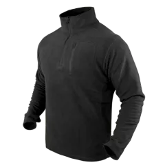 CONDOR - džemperis "Zip fleece pullover" Black-607-002
